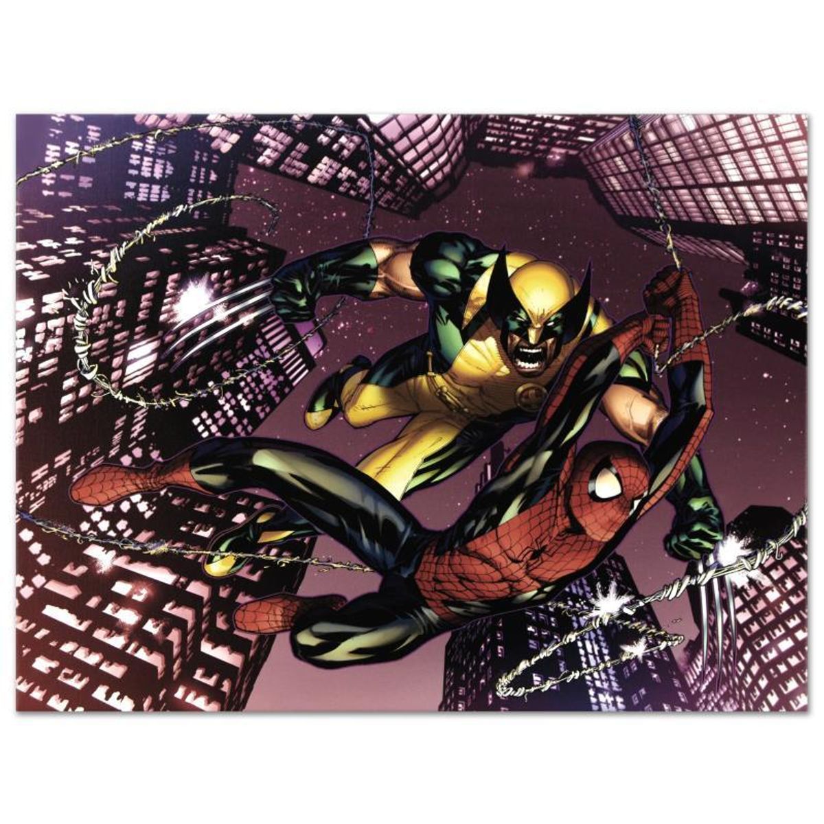 Marvel Comics "Astonishing Spider-Man & Wolverine #1" Numbered Limited Edition Giclee on Canvas by Adam Kubert with COA.