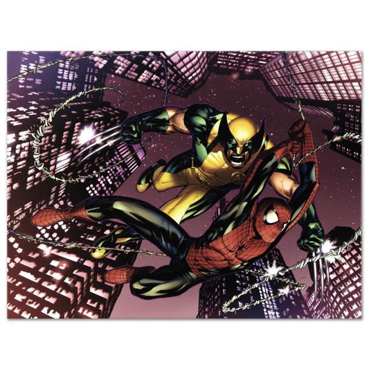 Marvel Comics "Astonishing Spider-Man & Wolverine #1" Numbered Limited Edition Giclee on Canvas by Adam Kubert with COA.