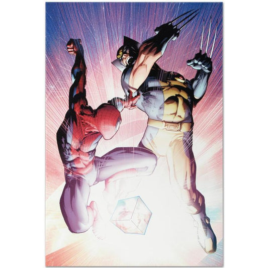Marvel Comics "Astonishing Spider-Man & Wolverine #3" Numbered Limited Edition Giclee on Canvas by Adam Kubert with COA.