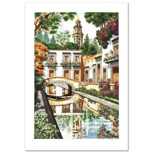 Reflections Limited Edition Serigraph by Juan Medina, Numbered and Hand Signed with Certificate of Authenticity.