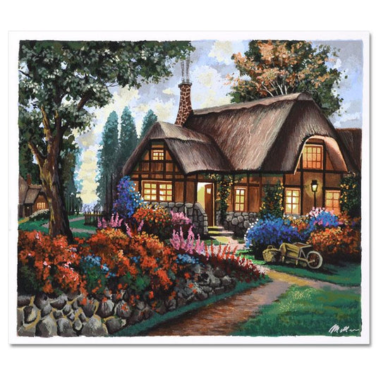Anatoly Metlan, "Country House" Limited Edition Serigraph, Numbered and Hand Signed with Certificate of Authenticity.