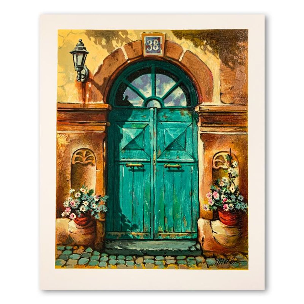 Anatoly Metlan, "House No. 38" Hand Signed Limited Edition Serigraph on Paper with Letter of Authenticity.