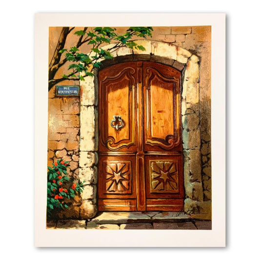Anatoly Metlan, "Rue Mouffetard" Hand Signed Limited Edition Serigraph on Paper with Letter of Authenticity.