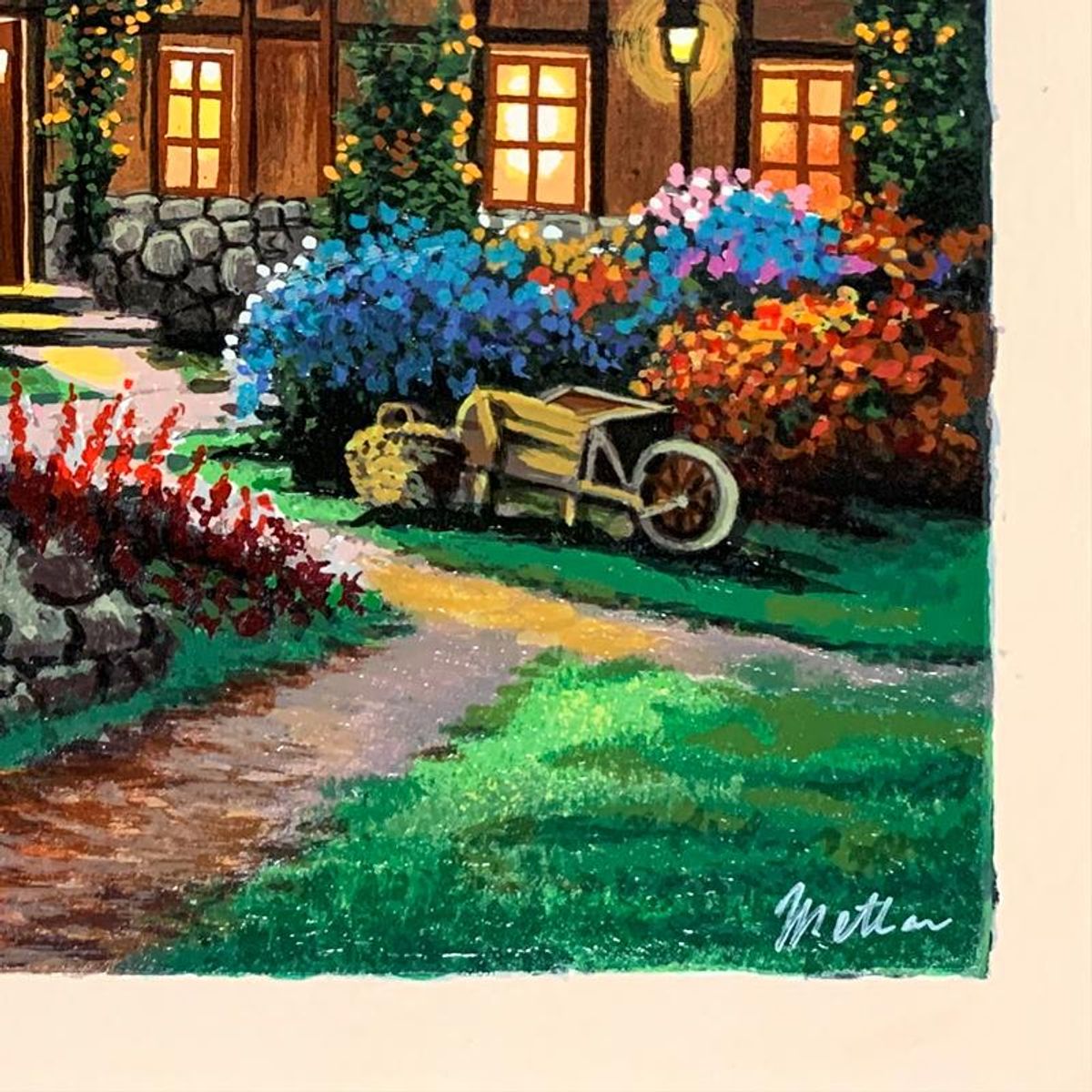 Anatoly Metlan, "Country House" Limited Edition Serigraph, Numbered and Hand Signed with Letter of Authenticity.