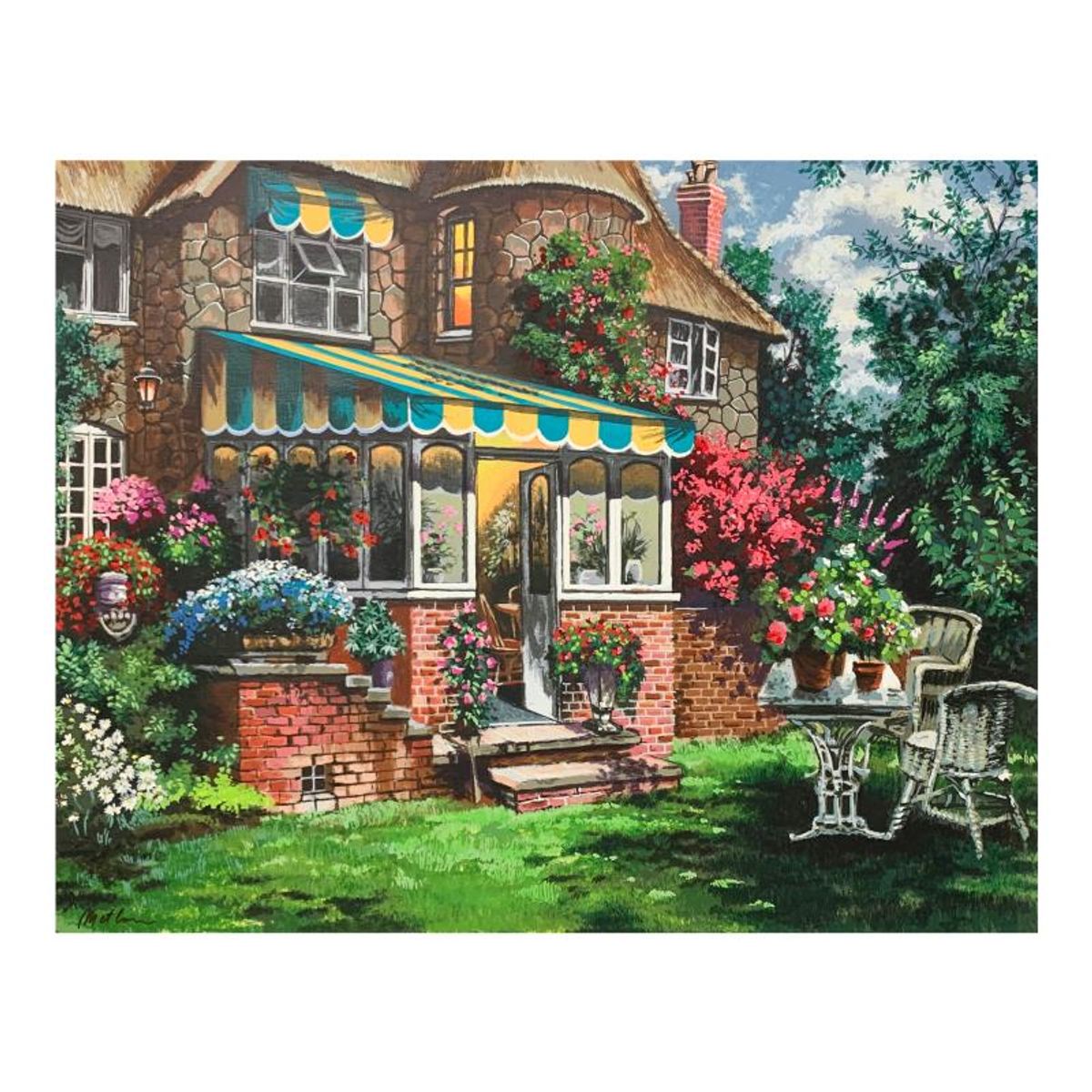 Anatoly Metlan, "Greenhouse" Limited Edition Serigraph, Numbered and Hand Signed with Letter of Authenticity.