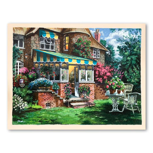 Anatoly Metlan, "Greenhouse" Limited Edition Serigraph, Numbered and Hand Signed with Letter of Authenticity.