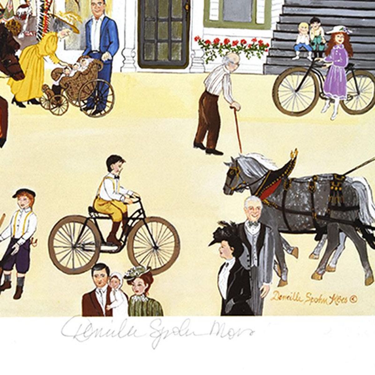 Deneille Spohn Moes, "Opera House" Limited Edition Serigraph, Numbered and Hand Signed with Letter of Authenticity.