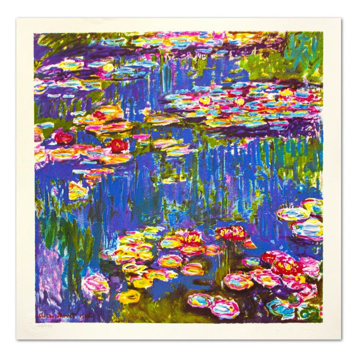 Claude Monet (1840-1926), "Mympheas" Limited Edition Lithograph with Letter of Authenticity.