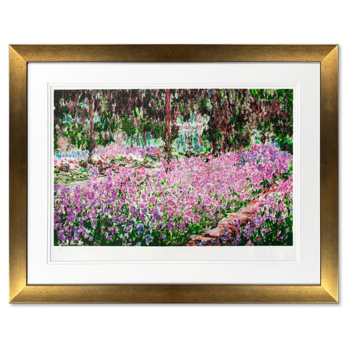 Claude Monet (1840-1926), "Le Jardin De Monet (1840-1926)" Framed Limited Edition Lithograph with Letter of Authenticity.