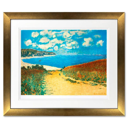 Claude Monet (1840-1926), "Chemin Dans Les Bles A Pourville" Framed Limited Edition Lithograph with Letter of Authenticity.