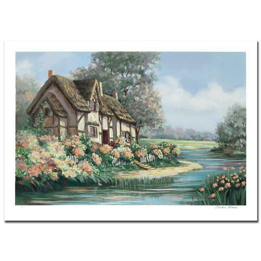 Springtime in Sheffield Limited Edition Serigraph (36" x 24") by Earlene Moses, Numbered and Hand Signed with Certificate of Authenticity.