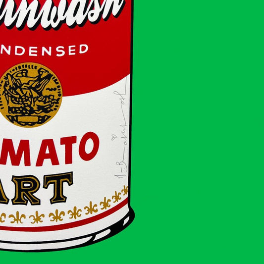 Mr. Brainwash, "Tomato Pop (Green)" Framed Limited Edition Hand-Finished Silk Screen. Hand Signed and Certificate of Authenticity.