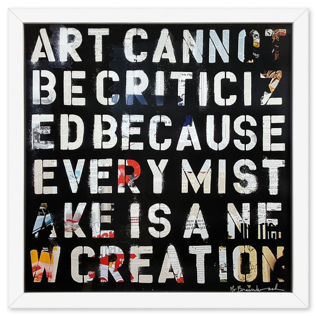 Mr. Brainwash, Custom Framed Plate Signed Offset Lithograph.
