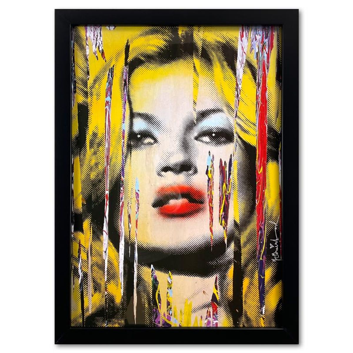 Mr. Brainwash, Custom Framed Plate Signed Offset Lithograph.