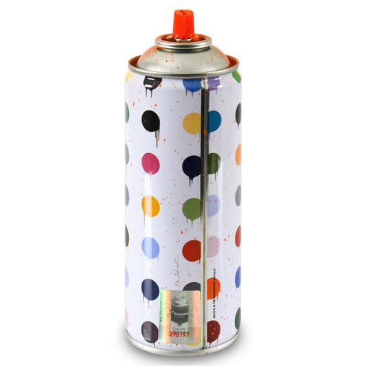Mr. Brainwash, "Hirst Dots (Orange)" Limited Edition Hand Painted Spray Can with Plate Signature.