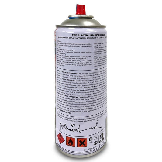 Mr. Brainwash, "Love is the Answer (Cyan)" Limited Edition Hand Painted Spray Can with Plate Signature.