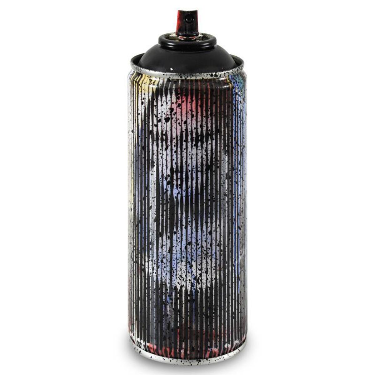 Mr. Brainwash, "Mona Lisa (Black)" Limited Edition Hand Painted Spray Can with Plate Signature.