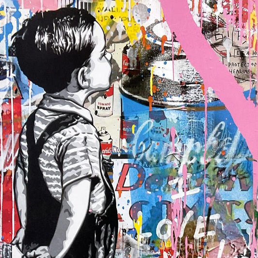 Mr. Brainwash, Custom Framed Plate Signed Offset Lithograph.