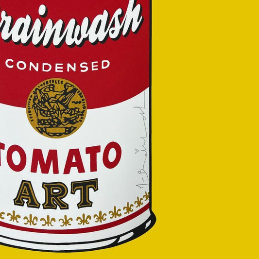 Mr. Brainwash, "Tomato Pop (Yellow)" Framed Limited Edition Hand-Finished Silk Screen. Hand Signed and Certificate of Authenticity.