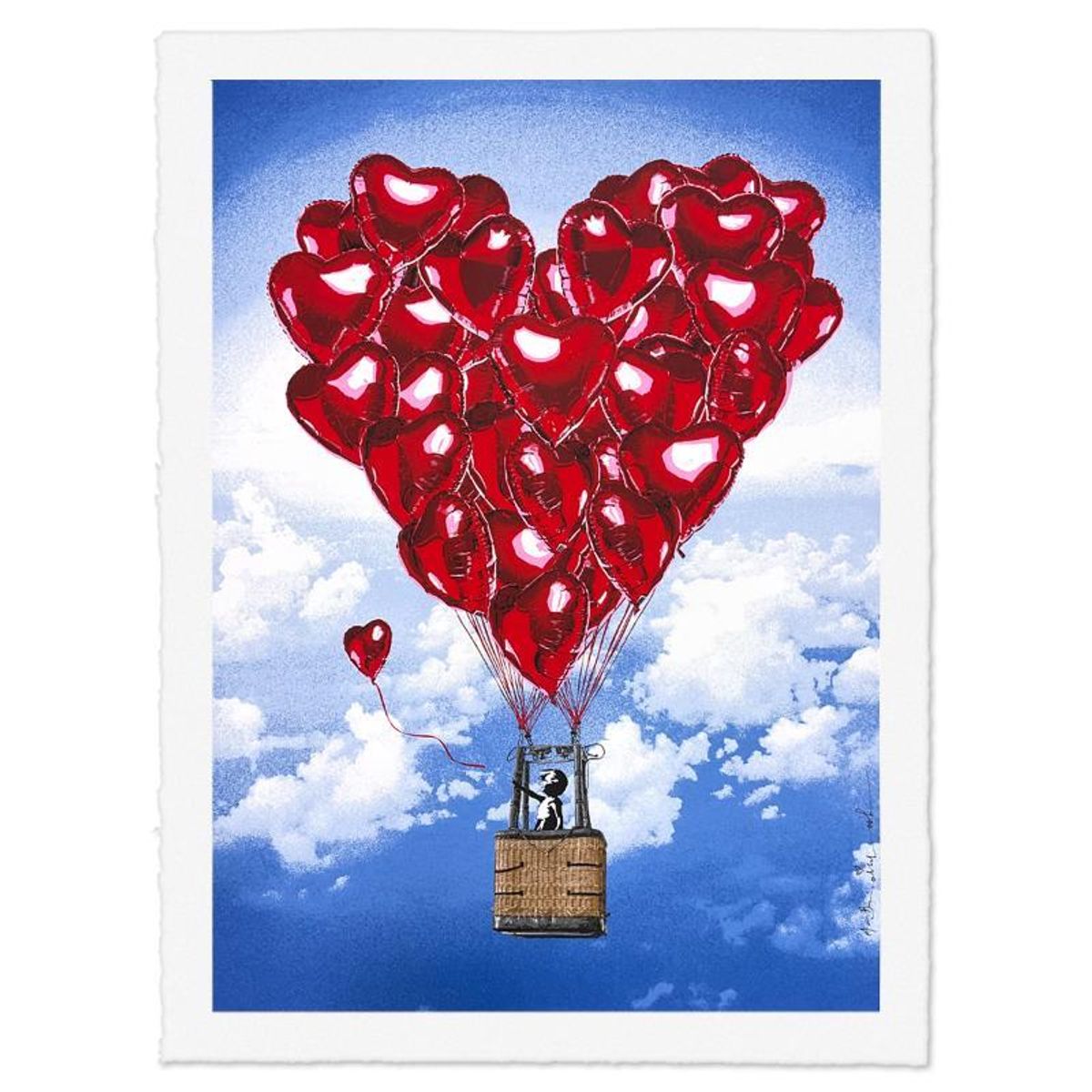 Mr. Brainwash, "Love Above All" Limited Edition Silk Screen, Hand Signed and Certificate of Authenticity.