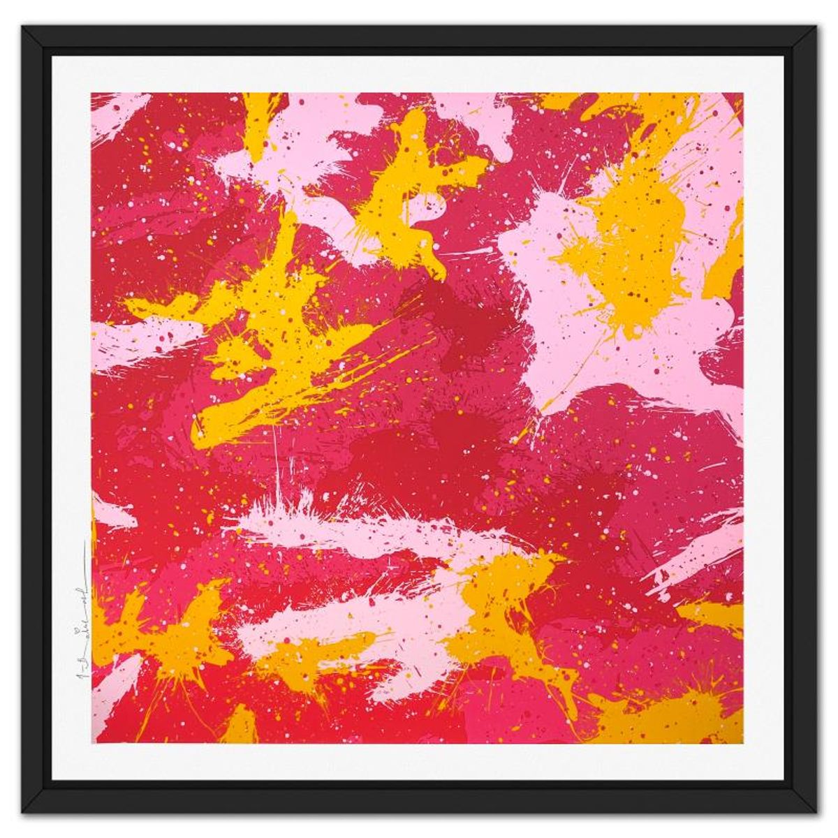 Mr. Brainwash, "Camo Splash F" Framed Limited Edition Silk Screen, Hand Signed with Certificate of Authenticity.