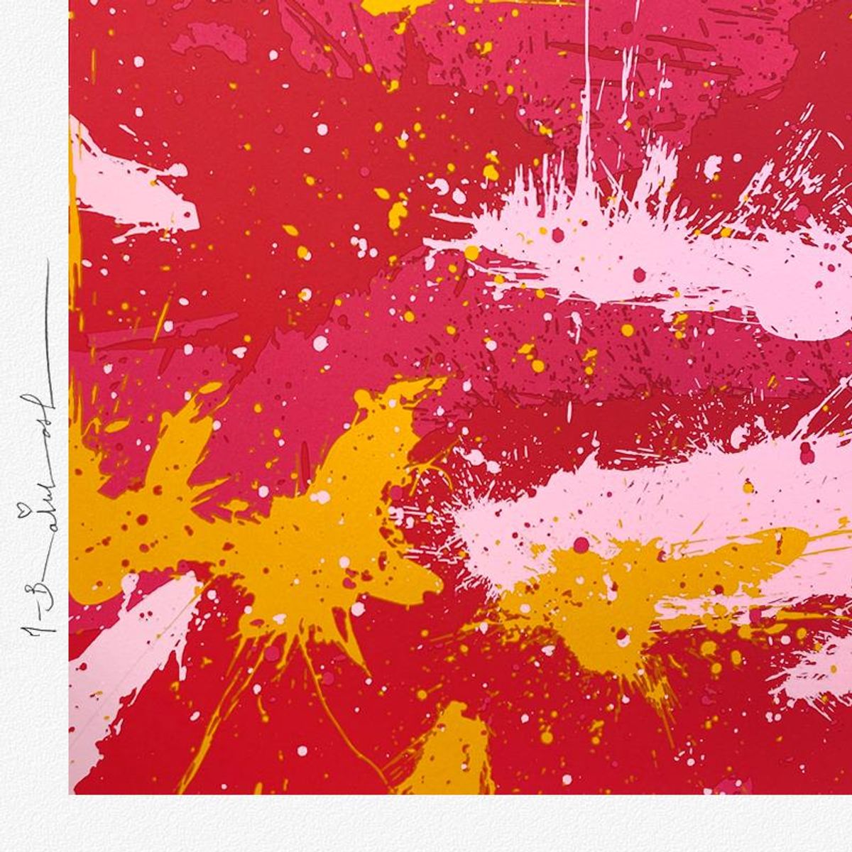 Mr. Brainwash, "Camo Splash F" Framed Limited Edition Silk Screen, Hand Signed with Certificate of Authenticity.