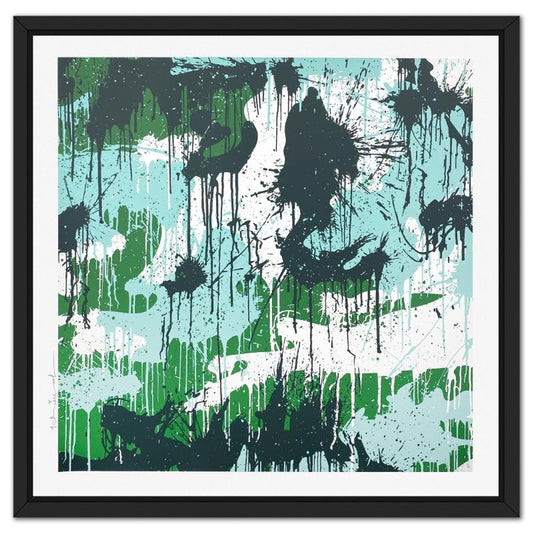 Mr. Brainwash, "Camo Splash G" Framed Limited Edition Silk Screen, Hand Signed with Certificate of Authenticity.