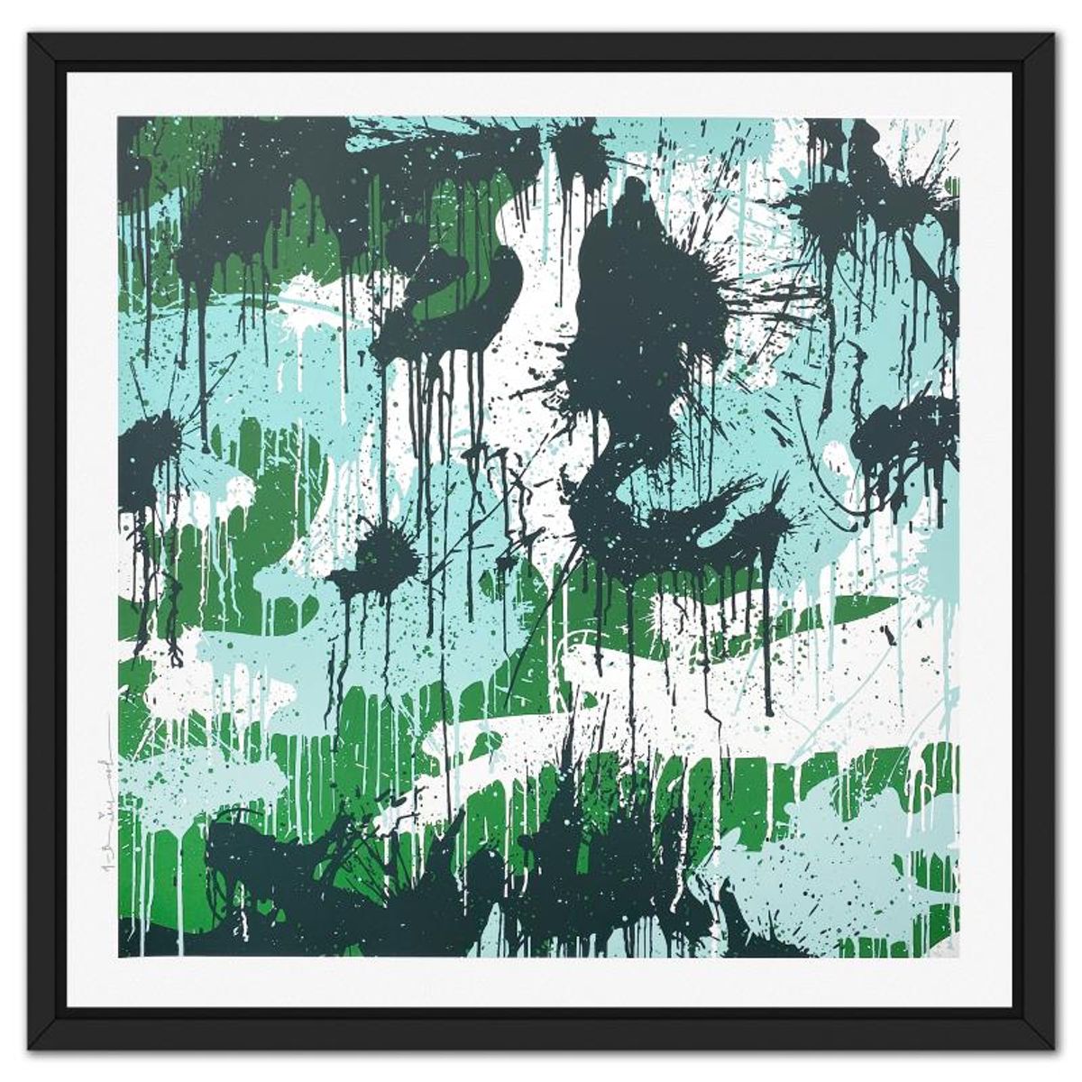 Mr. Brainwash, "Camo Splash G" Framed Limited Edition Silk Screen, Hand Signed with Certificate of Authenticity.