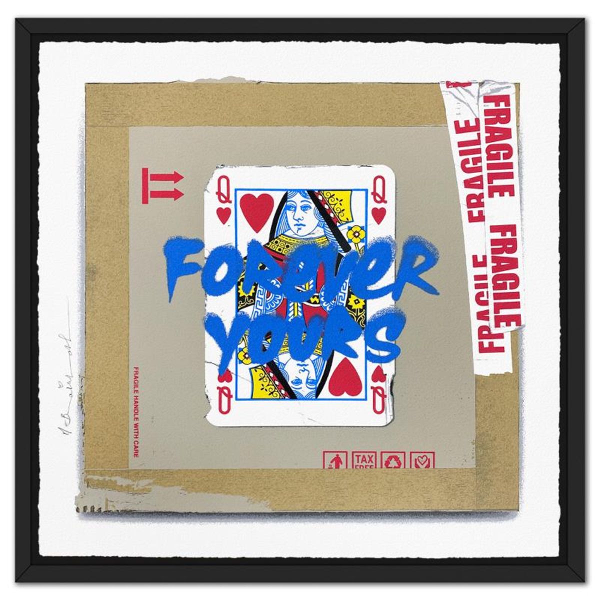 Mr. Brainwash, "Queen of Love (Blue)" Framed Limited Edition Silk Screen, Hand Signed with Certificate of Authenticity.