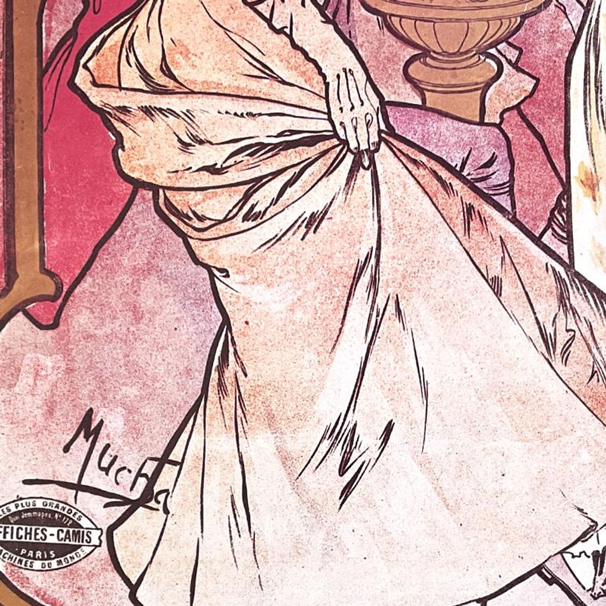 Alphonse Mucha (1860-1939), "Theatre de la Renaissance" Lithographic Poster.