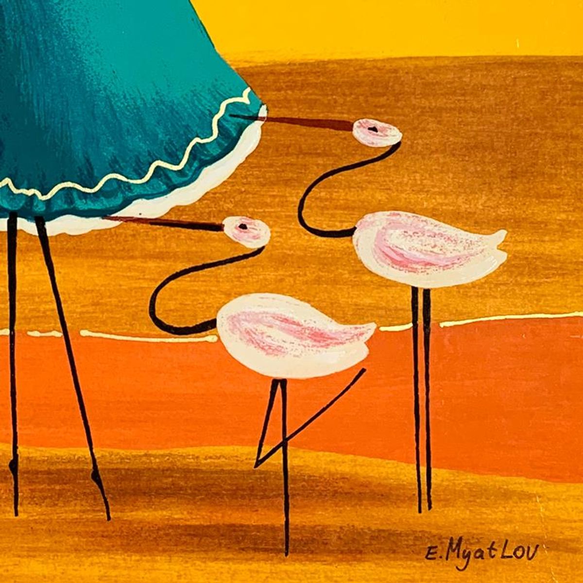 Ester Myatlov, Hand Signed Limited Edition Serigraph on Paper with Letter of Authenticity.