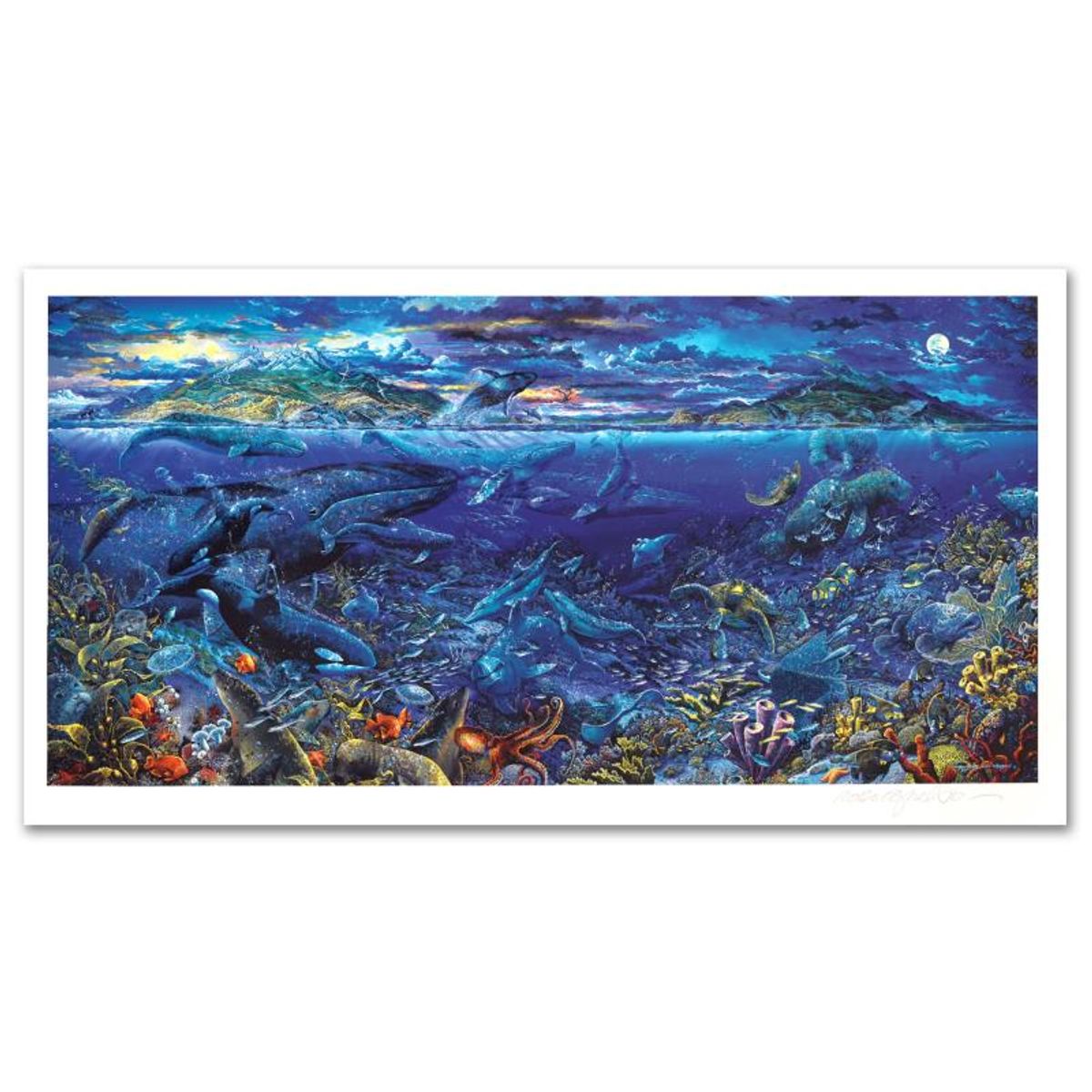 Robert Lyn Nelson, "From Sea to Shining Sea" Limited Edition Mixed Media, Numbered and Hand Signed with Letter of Authenticity.