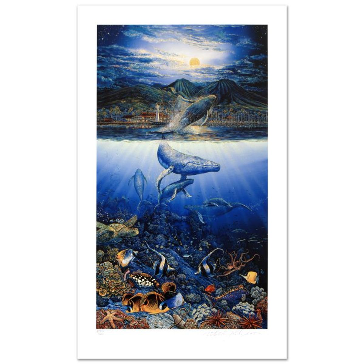 Robert Lyn Nelson, "Two Worlds" Limited Edition Mixed Media, Numbered and Hand Signed with Letter of Authenticity.
