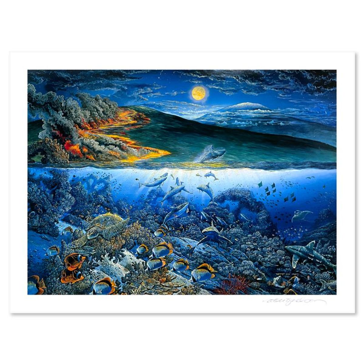 Robert Lyn Nelson, "Wonders of Mahea-Lani" Limited Edition Mixed Media, Numbered and Hand Signed with Letter of Authenticity
