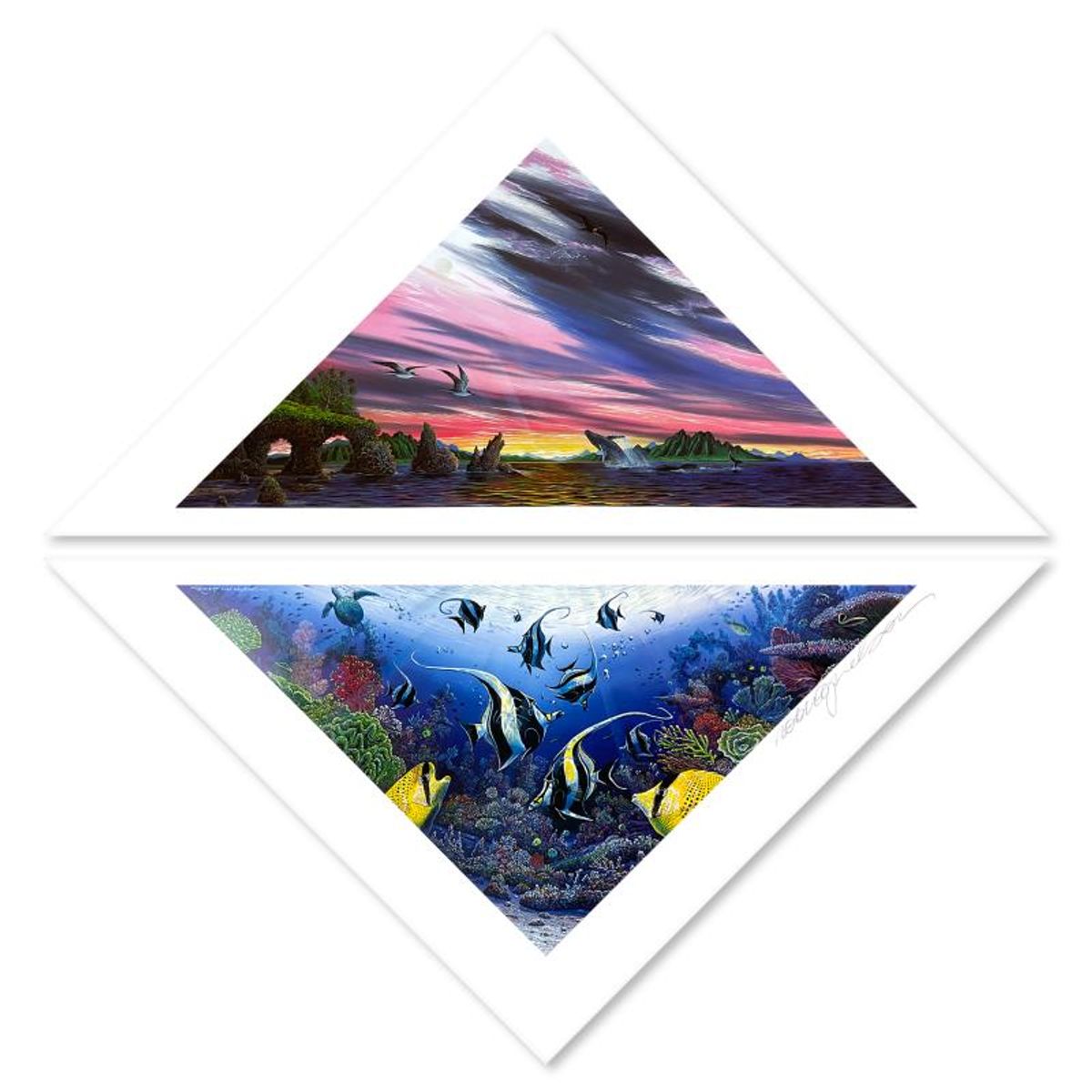 Robert Lyn Nelson, "Diamonds of the Sea" Limited Edition Mixed Media, Numbered and Hand Signed with Letter of Authenticity