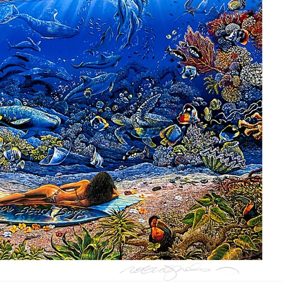 Robert Lyn Nelson, "Ring of Life" Limited Edition Mixed Media, Numbered and Hand Signed with Letter of Authenticity