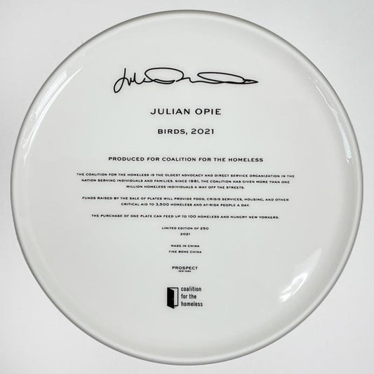 Julian Opie, "Birds" Framed Limited Edition Fine Bone China Plate.