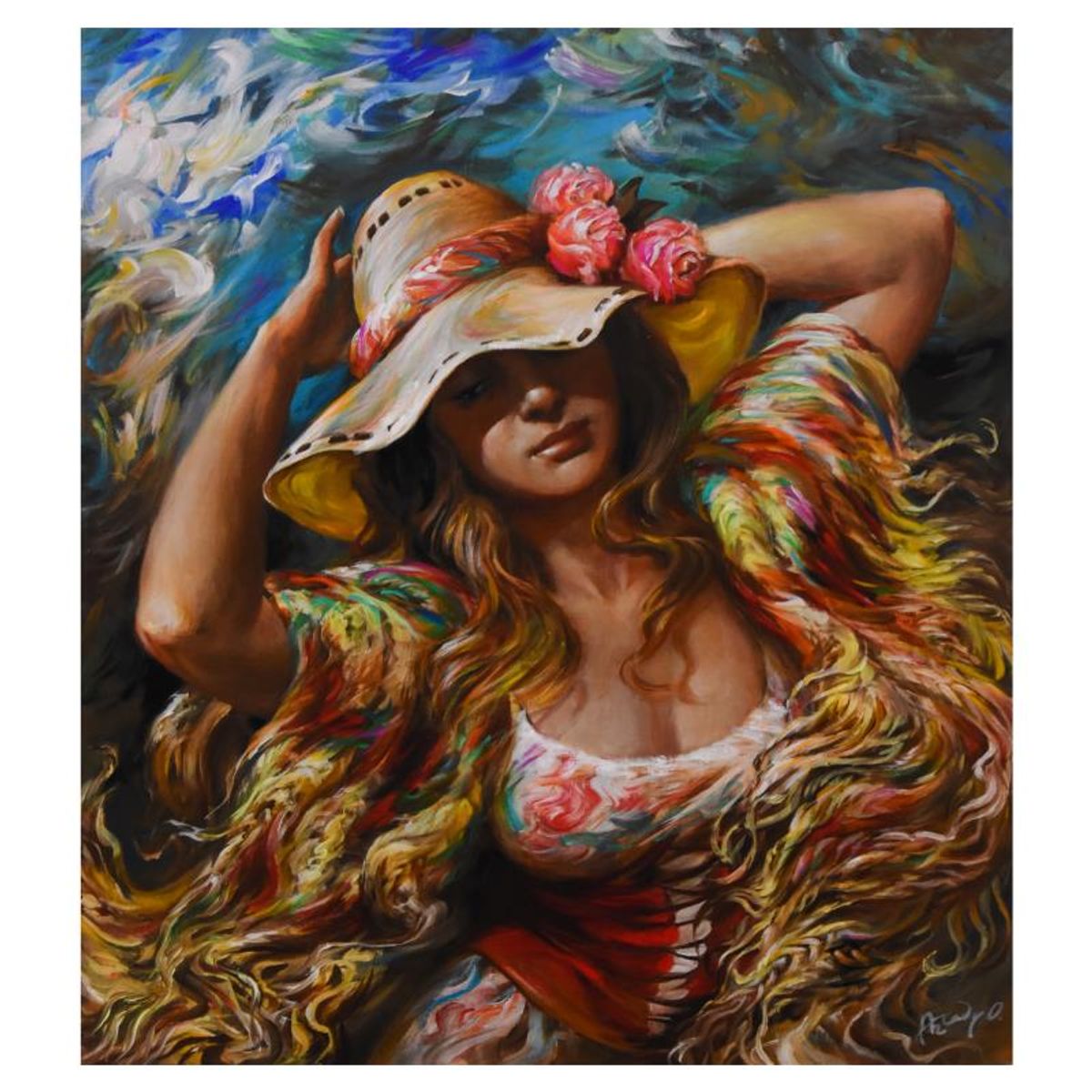 Arkady Ostritsky, Limited Edition Serigraph on Canvas, Numbered Inverso and Hand Signed with Letter of Authenticity.
