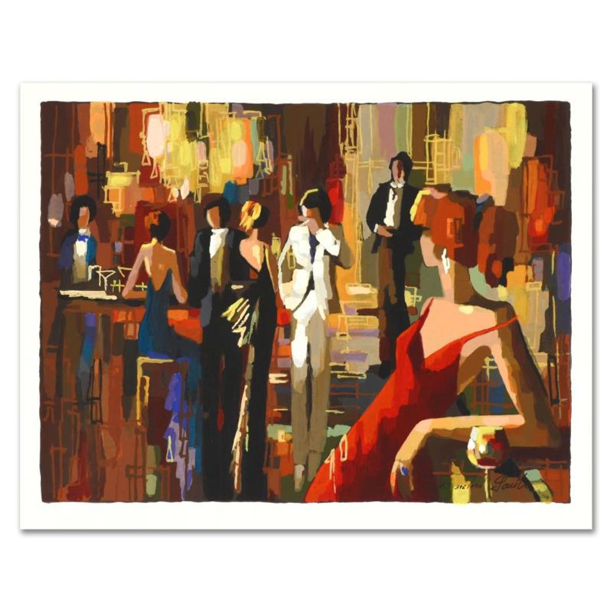 Nelly Panto, "Spotlights" Limited Edition Serigraph, Numbered and Hand Signed with Certificate of Authenticity.