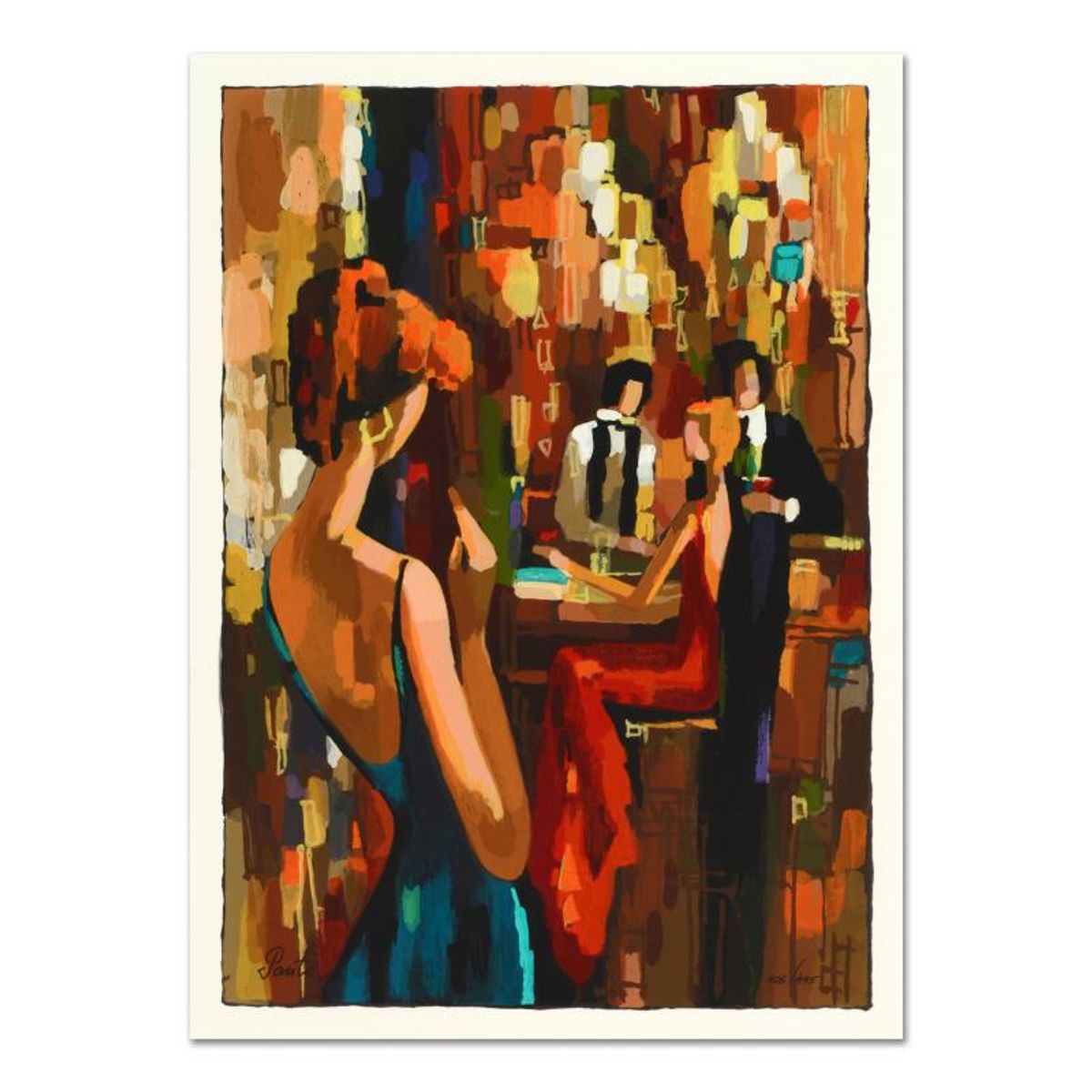 Nelly Panto, "Late Romance" Limited Edition Serigraph, Numbered and Hand Signed with Certificate of Authenticity.