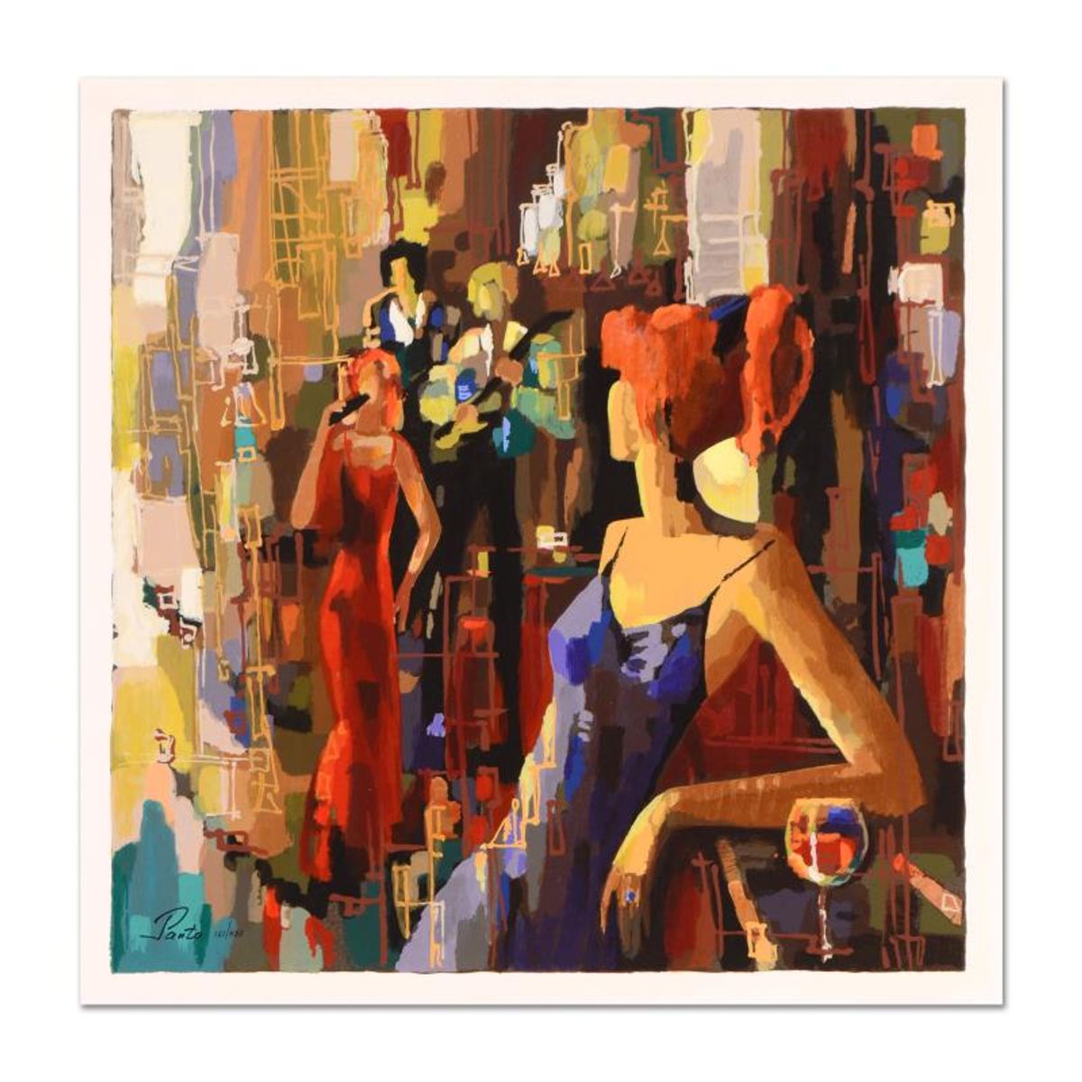 Nelly Panto, "Waiting for You" Limited Edition Serigraph, Numbered and Hand Signed with Certificate of Authenticity.