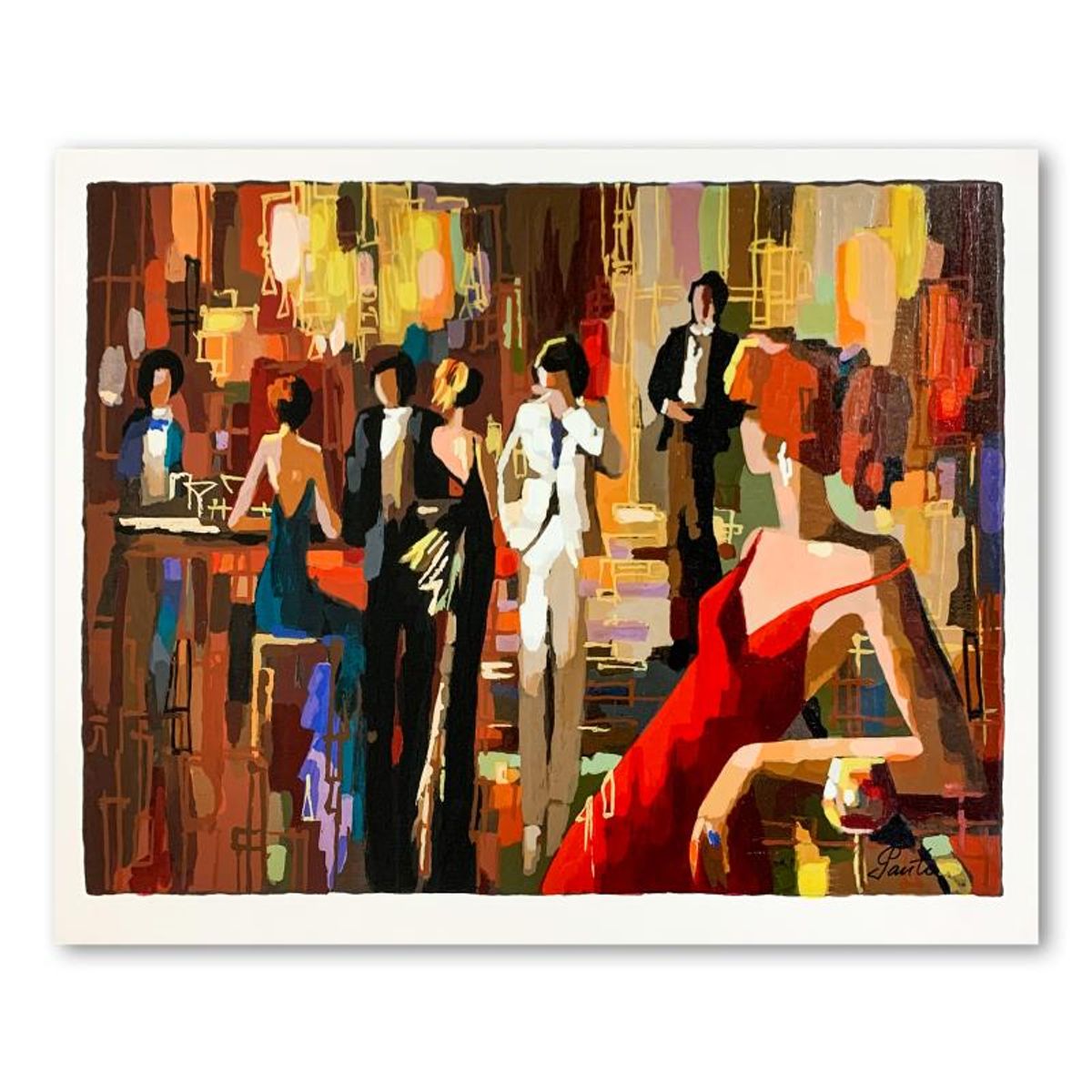 Nelly Panto, "Spotlights" Hand Signed Limited Edition Serigraph on Paper with Letter of Authenticity.