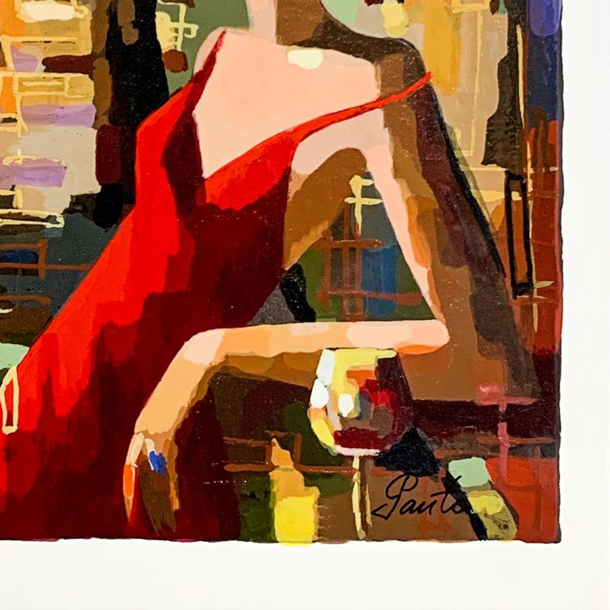 Nelly Panto, "Spotlights" Hand Signed Limited Edition Serigraph on Paper with Letter of Authenticity.