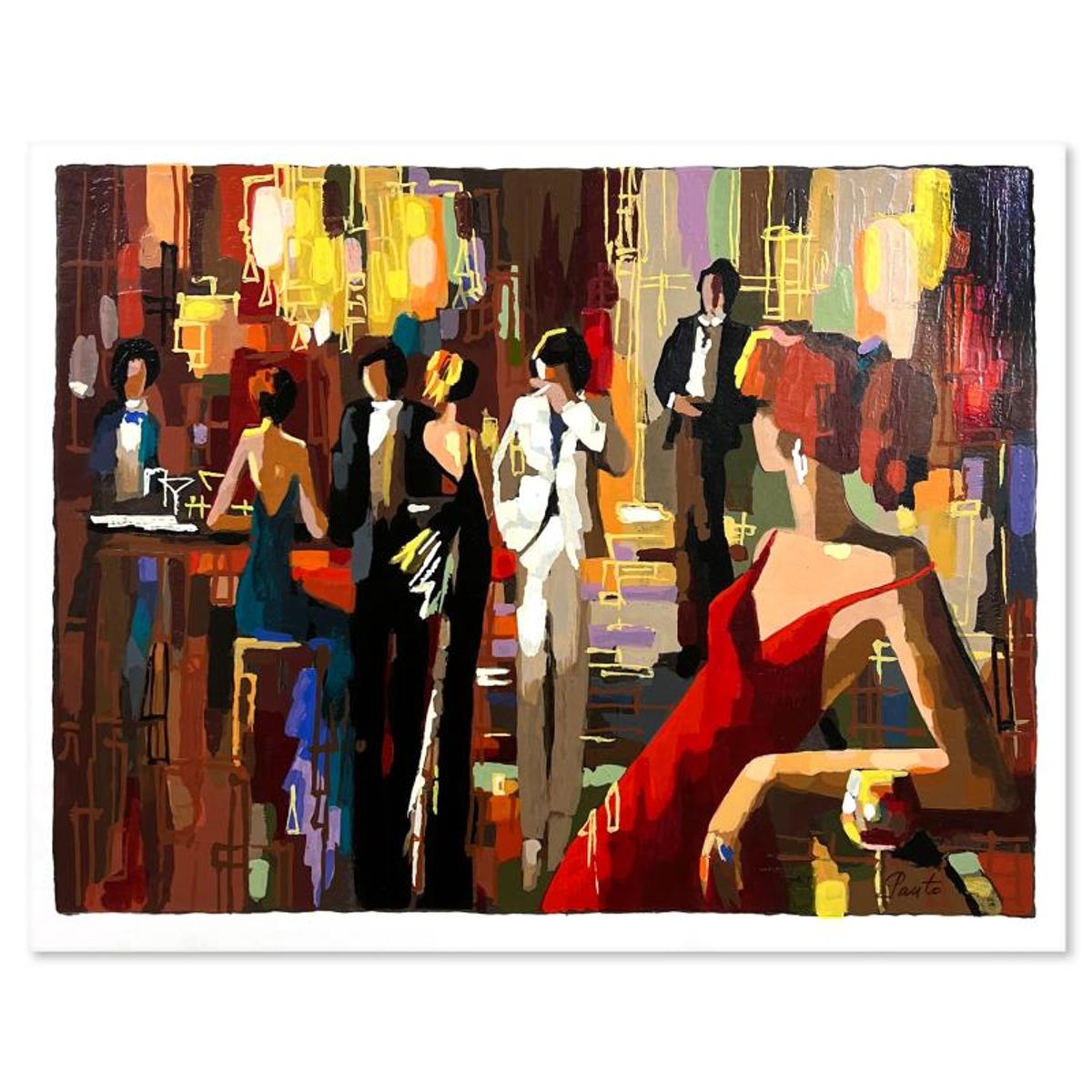 Nelly Panto, "Spotlights" Hand Signed Limited Edition Serigraph on Paper with Letter of Authenticity.