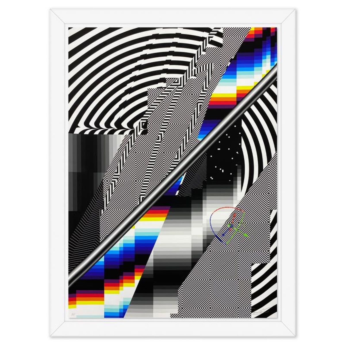 Felipe Pantone, "Optichromie 112p" Framed Limited Edition Artist Proof, Hand Signed with Letter of Authenticity