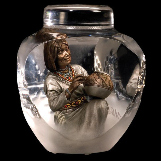 Christopher Pardell, "Hands Of Time" Limited Edition Mixed Media Lucite Sculpture with COA.