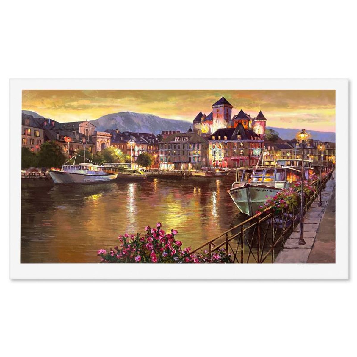Sam Park, "Annecy Night" Limited Edition Printer's Proof Serigraph, Numbered and Hand Signed with Letter of Authenticity.