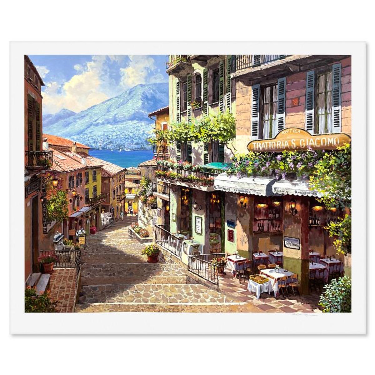 Sam Park, "Antica Giacomo" Limited Edition Printer's Proof Serigraph, Numbered and Hand Signed with Letter of Authenticity.