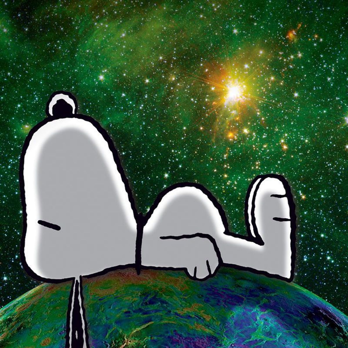 Peanuts, "On Top of the World" Hand Numbered Canvas (40"x44") Limited Edition Fine Art Print with Certificate of Authenticity.
