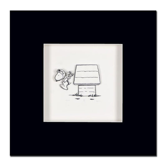 Peanuts, "Jump Right In" Hand Numbered Limited Edition 3D Decoupage with Certificate of Authenticity.